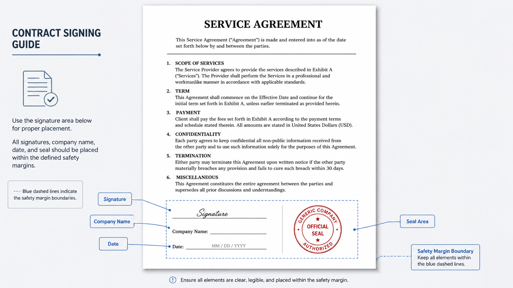 Adding an official company seal to a cross-border contract PDF